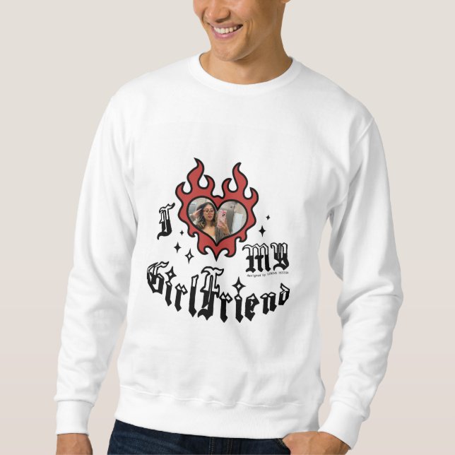 I Love My Girlfriend - Red - DingusDesign Sweatshirt (Vorderseite)