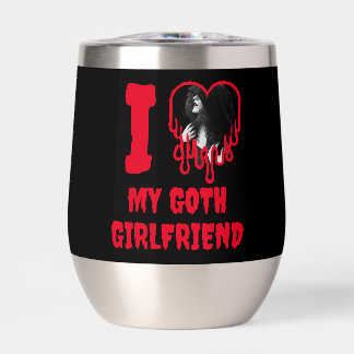I Love My Goth Girlfriend Dripping Red Heart Photo