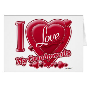 I Love My Grand-parents coeur rouge - photo