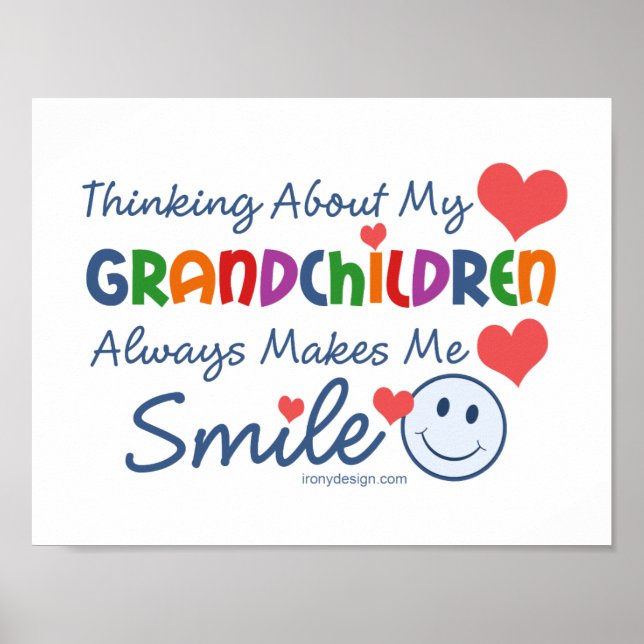 I Love My Grandchildren Saying Poster (Vorne)