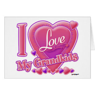 I Love My Grandkids rose/violet - coeur