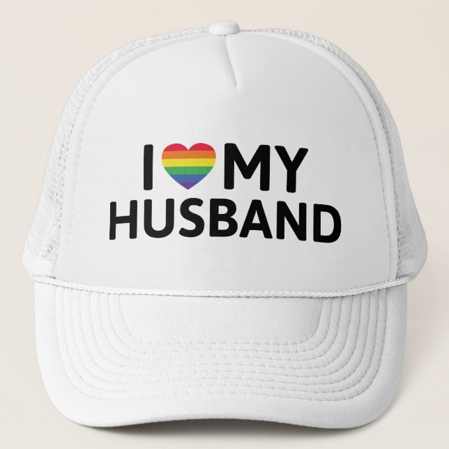 I Love My Husband Truckerkappe (Vorderseite)