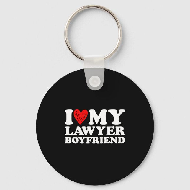 I Love My Lawyer Boyfriend Bf Valentines Day Women Schlüsselanhänger (Vorderseite)