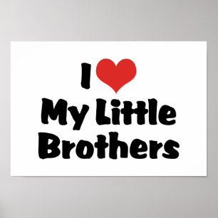 I Love my Little Brothers Poster