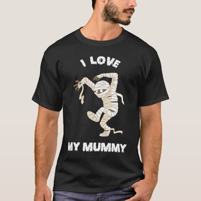 I Love my Mummy Halloween 2021 T-Shirt (Vorderseite)