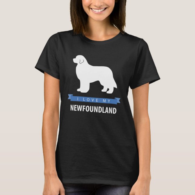 I Love My Newfoundland T-Shirt (Vorderseite)