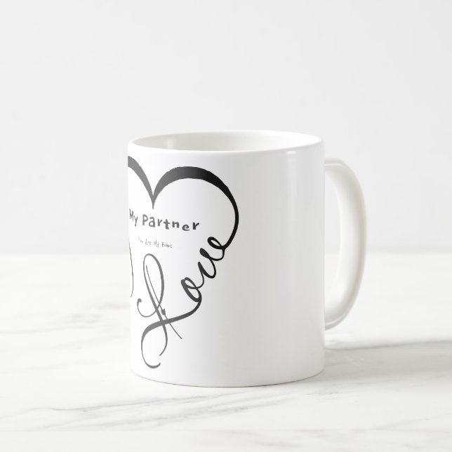 I Love My Partner - You Are My Home Throw Pillow Kaffeetasse (VorderseiteRechts)