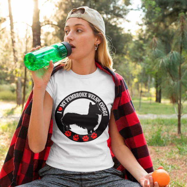 I Love My Pembroke Welsh Corgi T-Shirt (Créateur téléchargé)