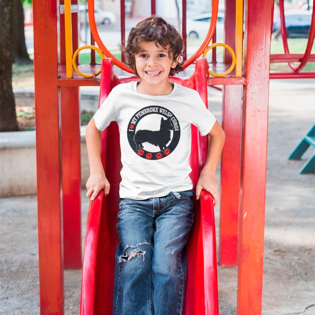 I Love My Pembroke Welsh Corgi T-Shirt (Créateur téléchargé)