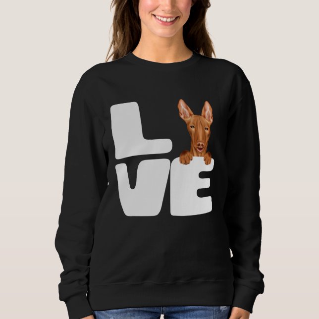 I Love My Pharaoh Hound Dog Sweatshirt (Vorderseite)