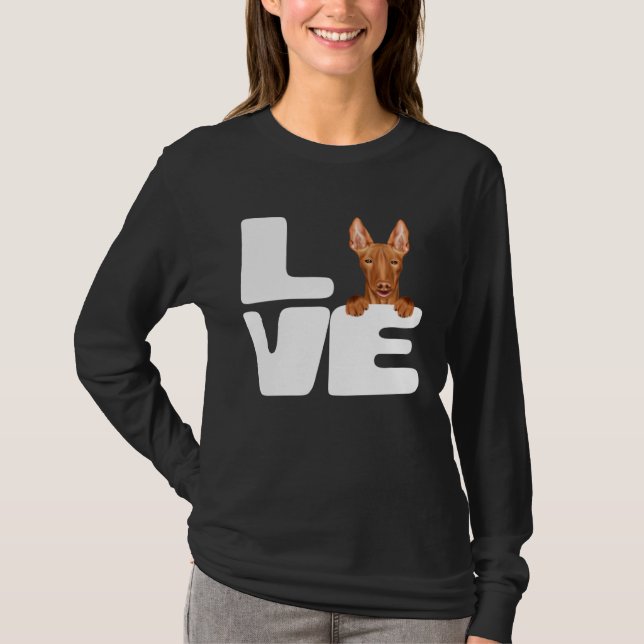I Love My Pharaoh Hound Dog T-Shirt (Vorderseite)