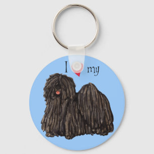 I Love my Puli Schlüsselanhänger