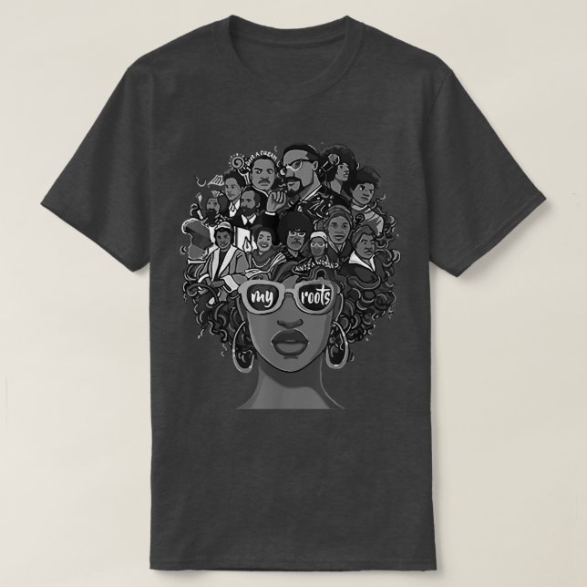 I Love My Roots Back Powerful Black History Month  T-Shirt (Design vorne)