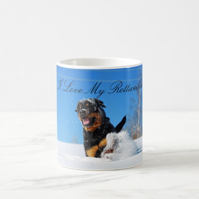 I Love My Rottweiler Mug Kaffeetasse (Mittel)