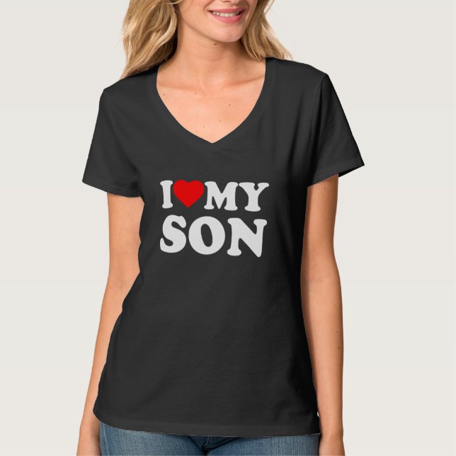 I Love My Son Heart T-Shirt (Vorderseite)