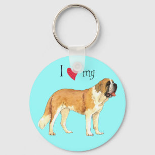 I Love my St. Bernard Schlüsselanhänger