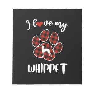 I Love My Whippet Valentine Dog Lover Notizblock