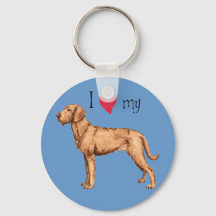 I Love my Wirehaired Vizsla Schlüsselanhänger