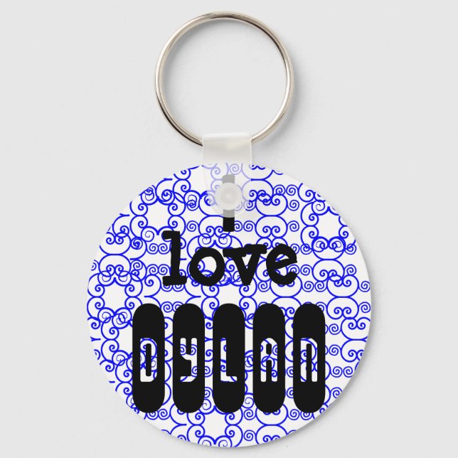 I love *name keychain schlüsselanhänger (Vorderseite)