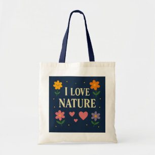 "I Love Nature" Sac fourre-tout écologique floral