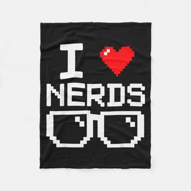 I Love Nerds I Heart Nerds For Science Book Knowle Fleecedecke (Vorderseite)