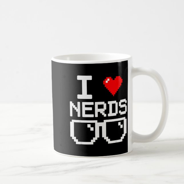 I Love Nerds I Heart Nerds For Science Book Knowle Kaffeetasse (Rechts)