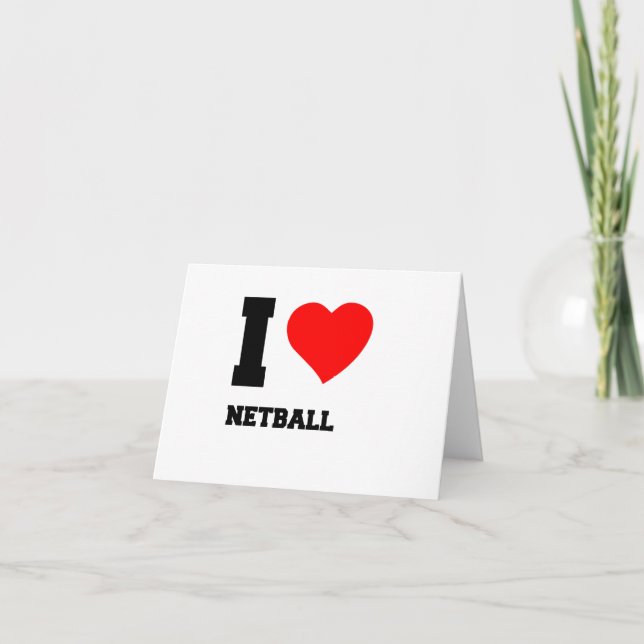 I LOVE NETBALL DANKESKARTE (Vorderseite)