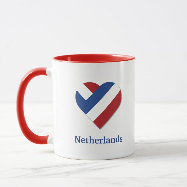 I Love Netherlands Flag Tasse (Links)