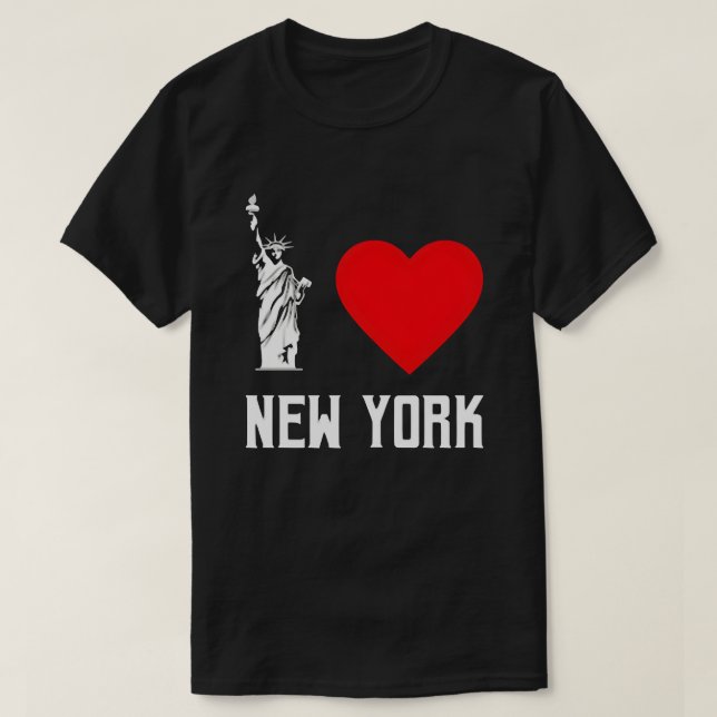 I Love New York Heart T‑Shirt Design T-Shirt (Design vorne)