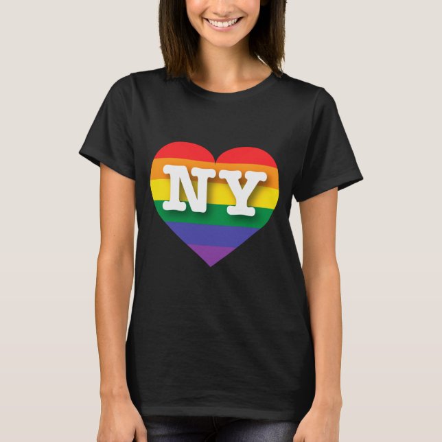 I Love New York Rainbow Heart _1  T-Shirt (Vorderseite)
