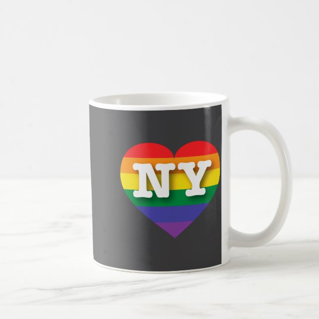 I Love New York Rainbow Heart  Kaffeetasse (Rechts)