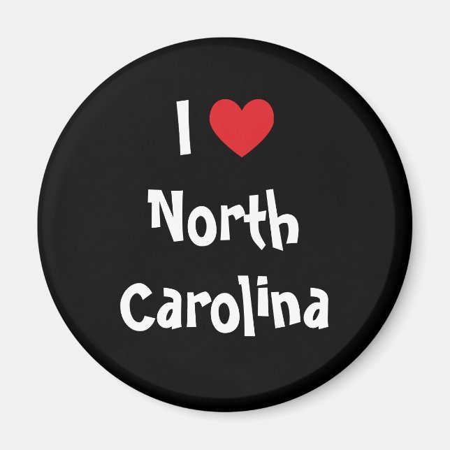 I Love North Carolina Magnet (Devant)