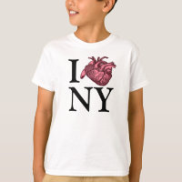 I Love NY avec un t-shirt cardiaque anatomiquement