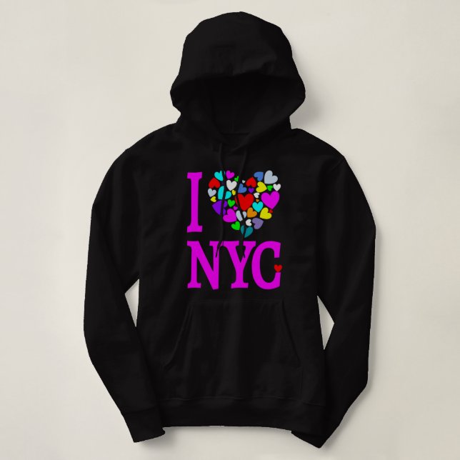 I Love NYC Sweat - shirt à capuche Heart Design Ne (Design devant)