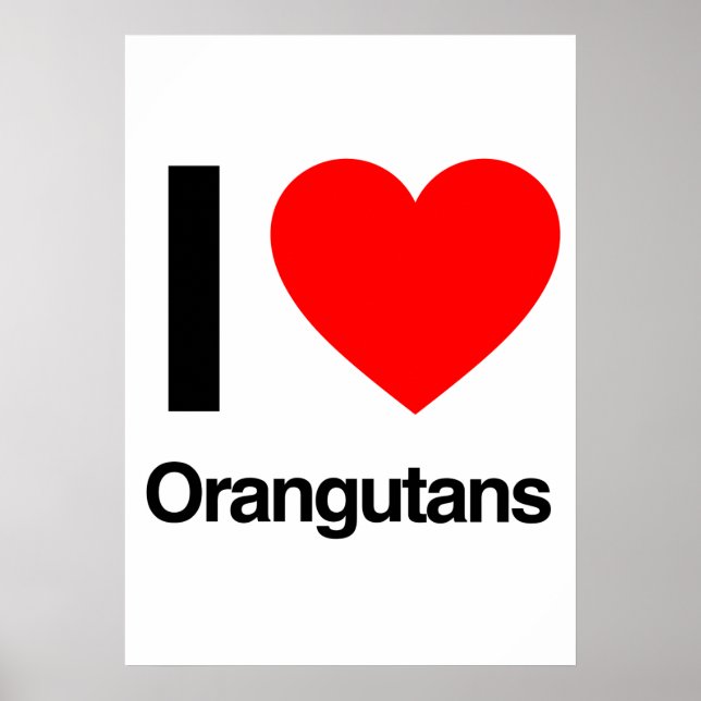 i love orangutans poster (Vorne)