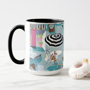 I Love Palm Springs Retro Resort 15 oz. Café Mug