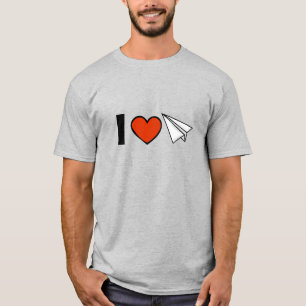 I Love Paper Airplanes T-Shirt