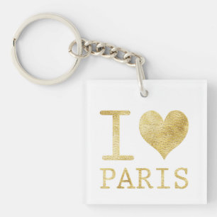 I Love Paris Carré Porte - clé