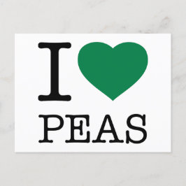 I LOVE PEAS POSTKARTE