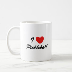 I Love Pickleball Sports Typographie Café Mug