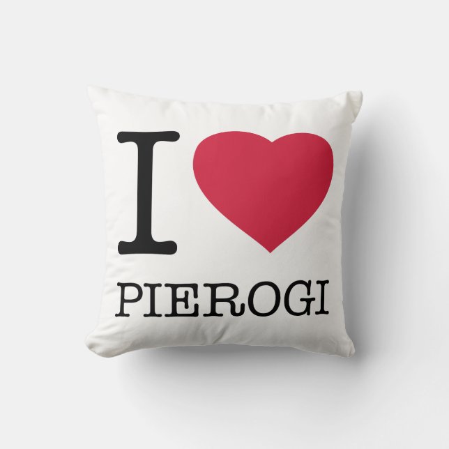 I LOVE PIEROGI KISSEN (Vorderseite)