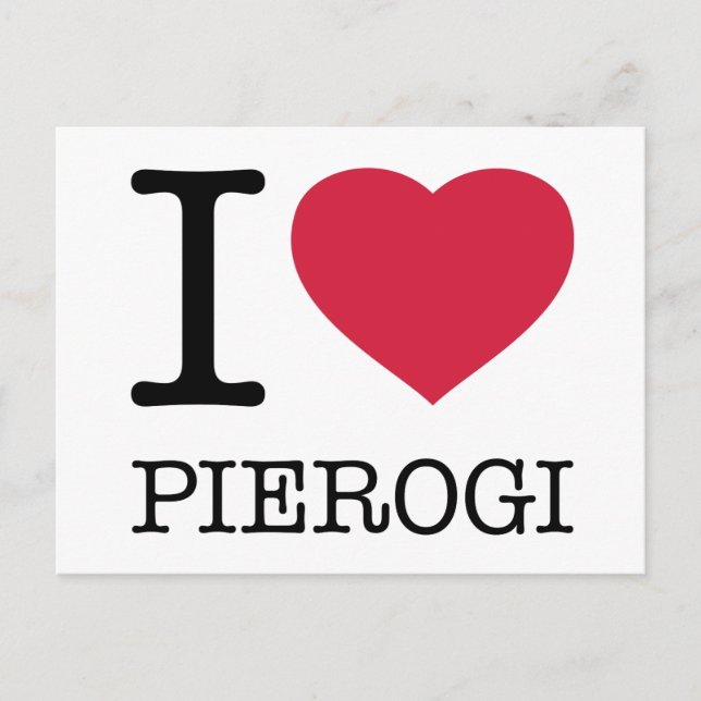 I LOVE PIEROGI POSTKARTE (Vorderseite)