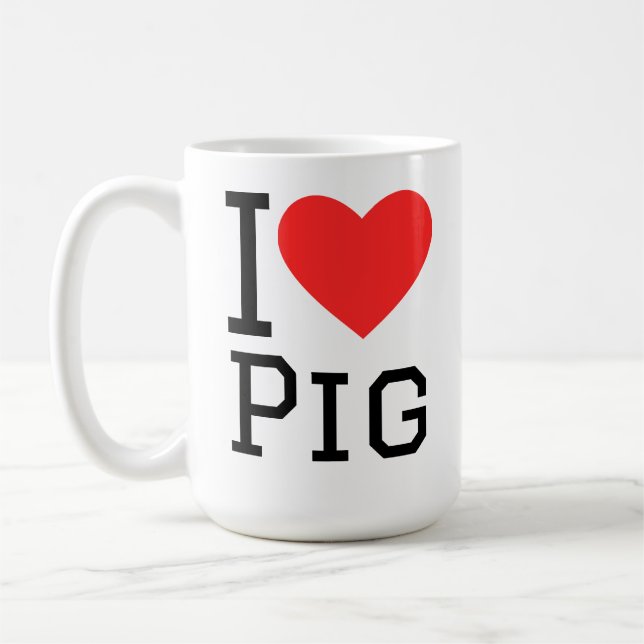 I love pig kaffeetasse (Links)