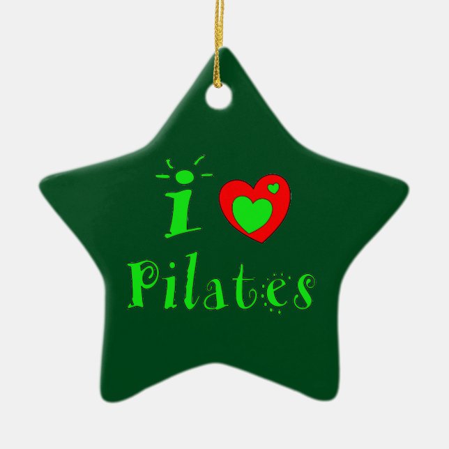 I Love Pilates - Ornement de Noël (Devant)