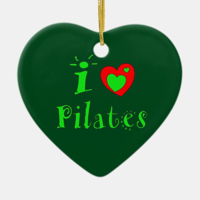 I Love Pilates - Ornement de Noël personnalisé (Devant)