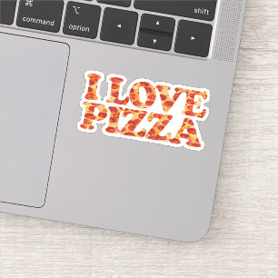 I LOVE PIZZA AUFKLEBER