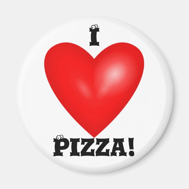 I Love Pizza Magnet (Devant)