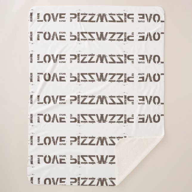 I LOVE PIZZA SHERPADECKE (Vorderseite)