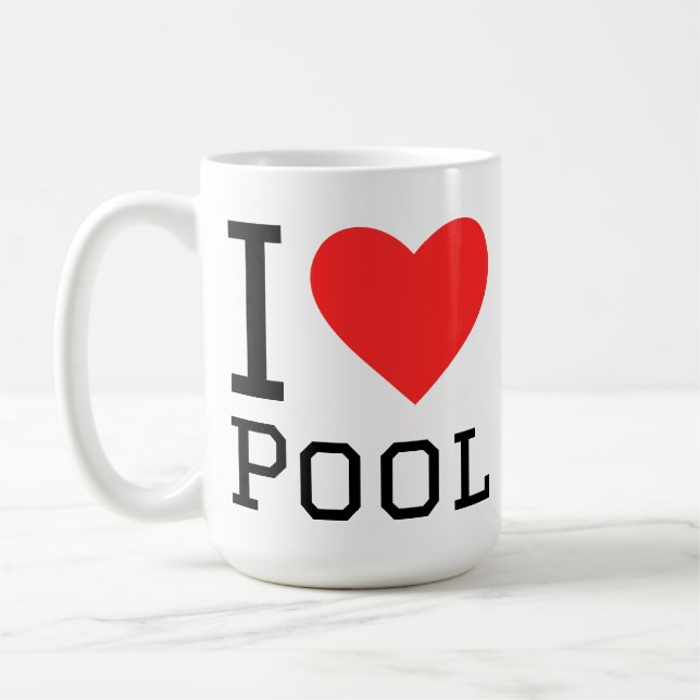 I love Pool Kaffeetasse (Links)