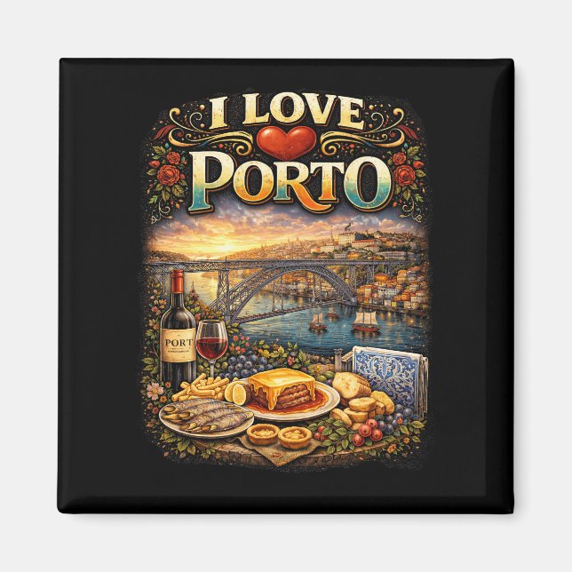 I Love Porto Magnet (Vorne)